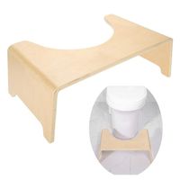 Squatty Step Stool, Bathroom Potty Squat Toilet Helper Assistant Wood Footseat Massage Relaxation