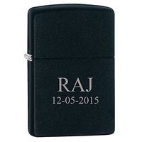 Groomsman Gift Personalized Black Matte Zippo Lighter - Free Laser Engraving