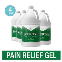 Biofreeze Pain Relief Gel, 1 Gallon Pump, Green, Pack of 4 (Packaging May Vary)