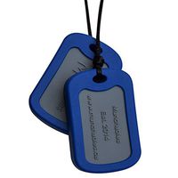 Munchables Chewable Dog Tags - Sensory Chew Necklace for Boys (Navy)
