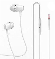 JHC Electronics Super High Definition/Bass Earphones Earbuds Headphones with Active Noise Cancellation w/Volume Control Running Gym Workout (White 560 X2)