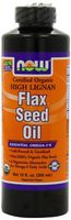 NOW  High Lignan Flax Seed Oil, 12 Ounces (Pack of 2)