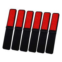 Baitaihem 6 Pack Mini Fold Up Magic Lint Brushes Travel Compact Purse Pocket（Black）