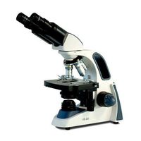 VELAB VE-B0 Binocular Compound Microscope, Brightfield, LED Illumination, Abbe Condenser, Double layer mechanical stage