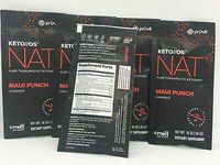 KETO//OS NAT Maui Punch CHARGED, BHB Salts Ketogenic Supplement - Beta Hydroxybutyrates Exogenous Ketones for Fat Loss, Workout Energy Boost and Weight Management through Fast Ketosis, 3 Sachets