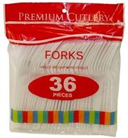 DollarItemDirect 36 pcs Hd White Fork, Case of 36