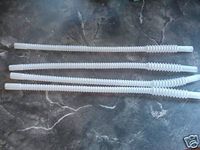 Tupperware Bag of 20 Reusable Sipper Whistle Straws~White