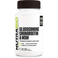 NutraBio Glucosamine Chondroitin & OptiMSM Supplement – Joint Support Formula (150 Capsules)