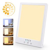 Light Therapy Lamp, YBLNTEK Happy Therapy Light UV Free Sun Lamp 12000 Lux LED White Therapy Light with Timer Function and Touch Control for Home Office Use