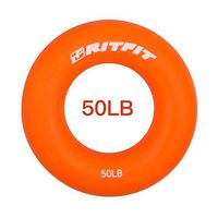RitFit Hand Strengthener Grip Rings,Hand Strengthener Exercisers - Quickly Increase Your Hand, Finger, Wrist, and Forearm Strength - No Squeaky Noise (ORANGE-50LB)