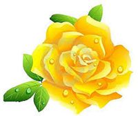 HotSaleStore Sticker Seals 48 Yellow Rose Sticker Label Envelope Seals 1.2" Round