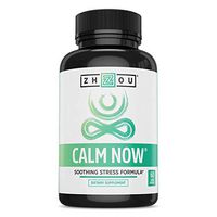 CALM NOW Soothing Stress Support Supplement, Herbal Blend Crafted To Keep Busy Minds Relaxed, Focused & Positive; Supports Serotonin Increase; Hawthorn, Ashwagandha, Rhodiola Rosea, B Vitamins & More