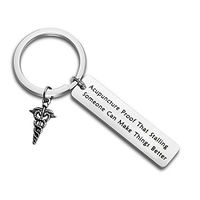 MYOSPARK Acupuncture Gift Acupuncture Keychain Acupuncturist Graduation Gift Acupuncture Proof That Stalling Someone Can Make Things Better Keychain TCM Gift (Acupuncture Keychain)