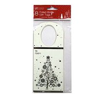 Giftmaker Decorative Foiled Bottle Gift Tags - Pack of 8 with 2 Designs