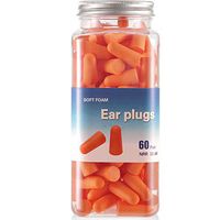 Medicook Soft Foam Sleeping Ear Plugs, NRR 33 Decibels, 60 Pairs Soft Earplugs Noise Reduction for Hearing Protection, Earmuffs, Hunting Season, Sleeping, Working, Shooting, Travel