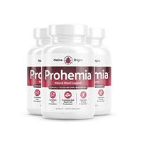 Prohemia Natural Blood Builder and Support for Healthy Iron Levels (3 Pack) Oxygen and Red Blood Cells Production, Gluten-Free, Non-GMO - 180 Tablets