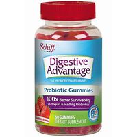 Digestive Advantage Strawberry Daily Probiotic Gummies - Survives Better Than 50 Billion - 60 Count