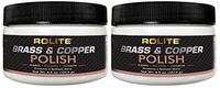 Rolite Brass & Copper Polish (4.5oz) Instant Polishing & Tarnish Removal on Railings, Elevators, Fixtures, Hotels, Cruise Ships, Buildings 2 Pack