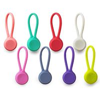 6 Pack Cable Organizers Magnetic Cable Clips Earbuds Cords Winder Bookmark Clips Whiteboard Noticeboard Fridge Magnets USB Cable Manager Keeper Wrap Ties Straps for Home Kitchen,Office,School