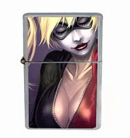 Customized Collectables Harley Quinn Comic Book Flip Top Oil Cigarette Lighter Sexy Smoking