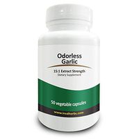 Real Herbs Odorless Garlic Extract - Derived from 6,000mg of Garlic with 15 : 1 Extract Strength - High Quality Garlic Supplement - Boost Immune Function, Detox & Liver Support – 50 Vegetarian Capsules
