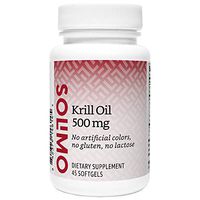 Amazon Brand - Solimo Krill Oil 500mg (115mg Omega 3 Fatty Acids) - 45 Softgels, 45-Day Supply