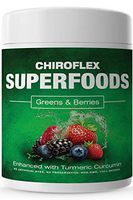 Chiroflex Green Superfood Powder Supplement - Green Juice Cleanse - Daily Serving of Fruits and Vegetables - Turmeric Curcumin - Spirulena - Chlorella Powder - 7.4 oz