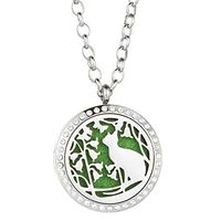 GelConnie Cat Essential Oil Diffuser Necklace Animal Perfume Pendant Stainless Steel Aromatherapy Locket Fragrance Jewelry for Women, Wife Gift CSFL376-1