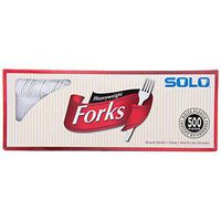 SOLO Cup Company 8541947985 Heavyweight Plastic Cutlery, Forks, Standard, White