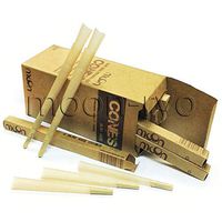 75 Cones 1 Box MOON Rolling Paper Pre-Rolled Unbleached Hemp Cone King Size Slim
