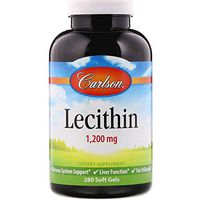 Carlson Labs Lecithin, 1,200 mg, 280 Soft Gels