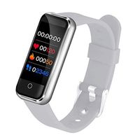 Ip68 Waterproof GPS Tracker Smart Bracelet,Sports Pedometer Smart Bracelet,with SIM Card Call Anti-Lost SOS Wristband Bracelet Watch Holiday Birthday Gift (Color : Silver)