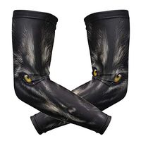 ZZKKO Wolf Cooling Arm Sleeves Cover Uv Sun Protection for Men Women Running Golf Cycling Arm Warmer Sleeves 1 Pair