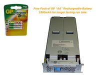 APC RBC43 Replacement for APC SUA3000RMT2U - Powerwarehouse 12V, 5Amp with FREE GP Rechargeable AA NiMH Battery
