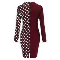 Jocund Women's Christmas Dress Lovely Snowflake Printed Sweater Dress Long Sleeve Turtleneck Tops