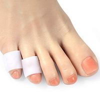 DYKOOK Pinky Toe Sleeves, 5 Pairs/Pack, Open Toe Protectors for Corns Remover, Callus Cushion, Bunion Treatment, Ingrown Nails, Pinching, Cramping (Thin-White)
