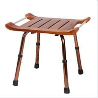 Tabourets de douche et de bain/Shower Seat Chair/Disabled Aid Non-slip Shower Chair Pregnant women bath stool/White Metal bathtub stool/The maximum sustainable 150Kg,brown/6 height adjustment