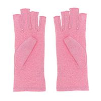 SUPVOX Compression Arthritis Gloves for Women Men Breathable Arthritis Symptoms Raynauds Disease Hands Support (Pink) Size S