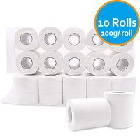 Toilet Paper 4-Ply Soft Smooth Strong Toilet Tissue for Daily Use, 100g per Roll, 10 Rolls