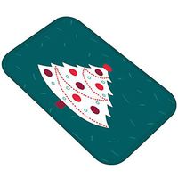 re2chiOngs Floor Mat Christmas Santa/Snowman/Tree Anti-slip Bathroom Door Floor Mat Carpet Cushion 3