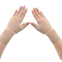 Compression Arthritis Gloves (1 Pair) for Carpal Tunnel, Computer Typing,Athletes/Sports Cycling,Play Tennis Basketball Wrist Pain and Fatigue, and Arthritis (Nude, S)