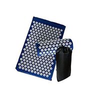 Cushion Acupuncture Sets Acupressure Mat/Pillow Massage Mat Massage and Relaxation,Blue with Bag
