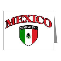 Note Card Mexico Numero Uno Mexican Flag