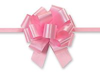 Pink Flora Satin 2.5" Pull Bows (50 Pack )
