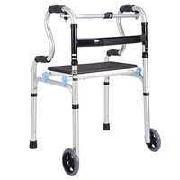 Home-Canes III- Old Man Walker/Walking Aid/Standing Walker/Lower Leg Walking Walker/Standing Frame Aluminum Alloy Disabled Walking Aid Adjustable Height Foldable Walking Bracket