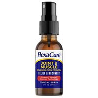 FlexaCure Joint & Muscle Inflammation Spray - Promotes Recovery of Muscles and Tissue, Relief of Joint Discomfort, Cramping, Chronic Pain, Injuries, with Magnesium, Glucosamine, Chondroitin, MSM