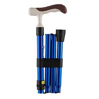 YULAN Telescopic Walker Cane Aluminum Blue Folding Slip Adjusting Old Man's Stick