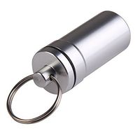 Aluminum Keychain Pill Holder - Clip onto Keys, Handbags, Belts Backpacks and More
