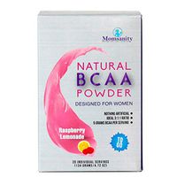Natural BCAA Powder. Great Tasting Raspberry Lemonade Flavor. 20 Single Serving Stick Packs. Sweetened with Stevia, Erythritol, and Monk Fruit. Made by Women for Women. Free Recipe Guide Included.