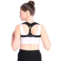 Dilwe Back Support Brace, Adjustable Comfortable Clavicle Brace Back Straightener for Slouching Hunching Back Neck Pain Relief Chest 28"-35"